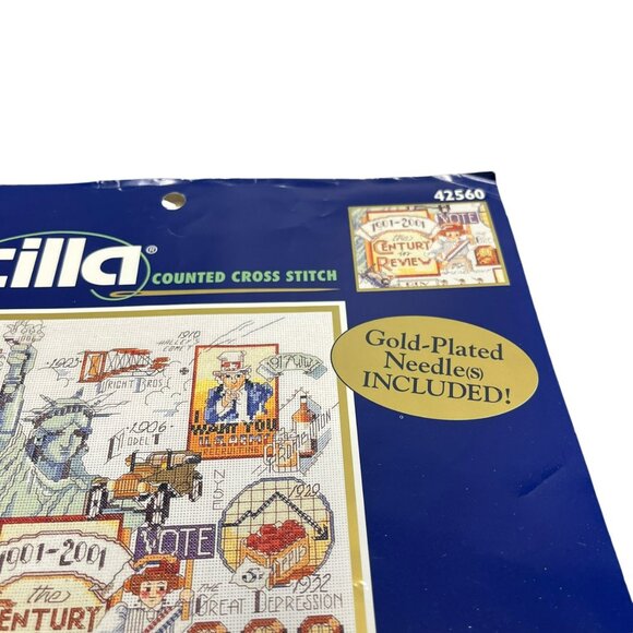 Bucilla Counted Cross Stitch The Century 10" x 20" #42560 OPEN PACKAGE NO NEEDLE - Picture 4 of 8
